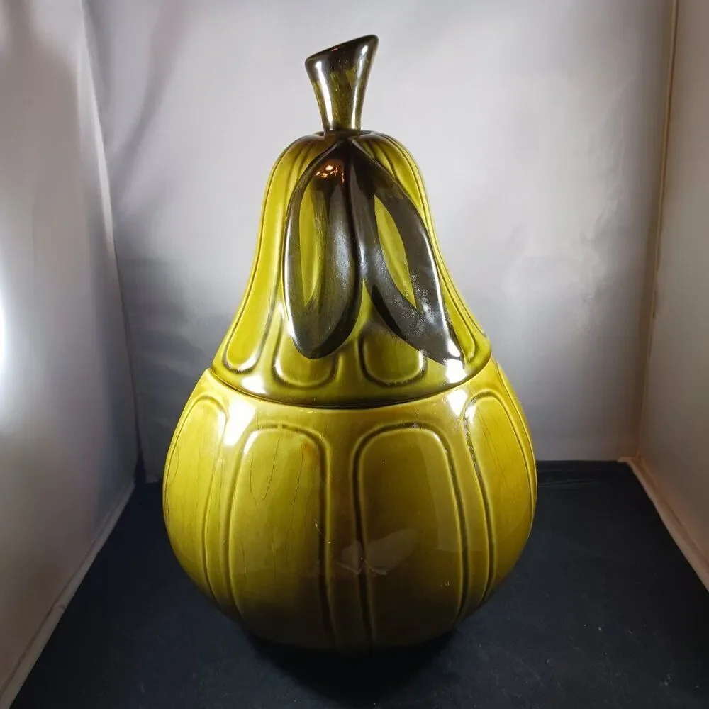 Vintage 1964 Los Angeles Potteries Pear-Shaped Large Cookie Jar